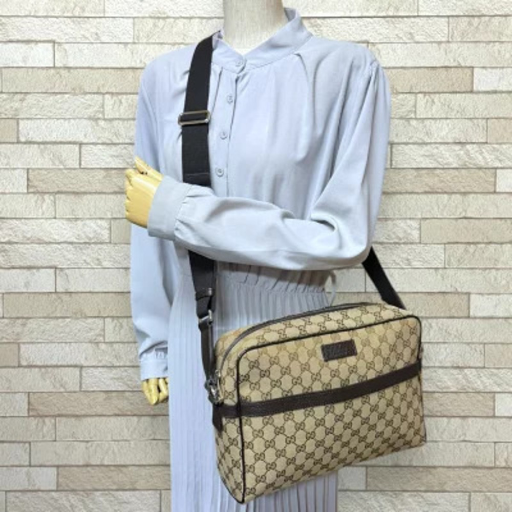 Gucci Bag Beige GG Shoulder Canvas